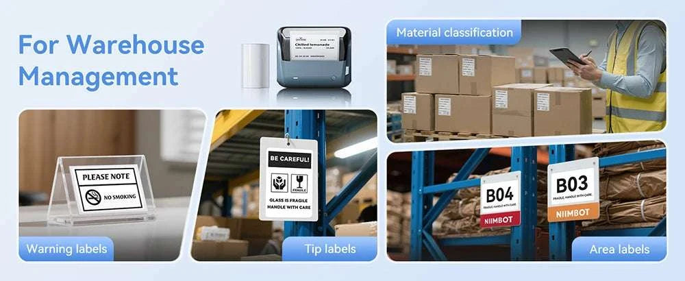 Niimbot B4 Wireless Thermal Label Printer 20–110mm Width-B4-50Round-2Rolls / China Mainland
