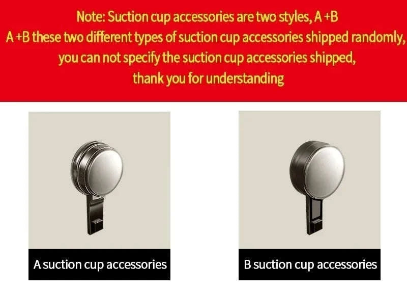 No-Drill Suction Cup Bathroom Rack-grey layer 60cm / China Mainland