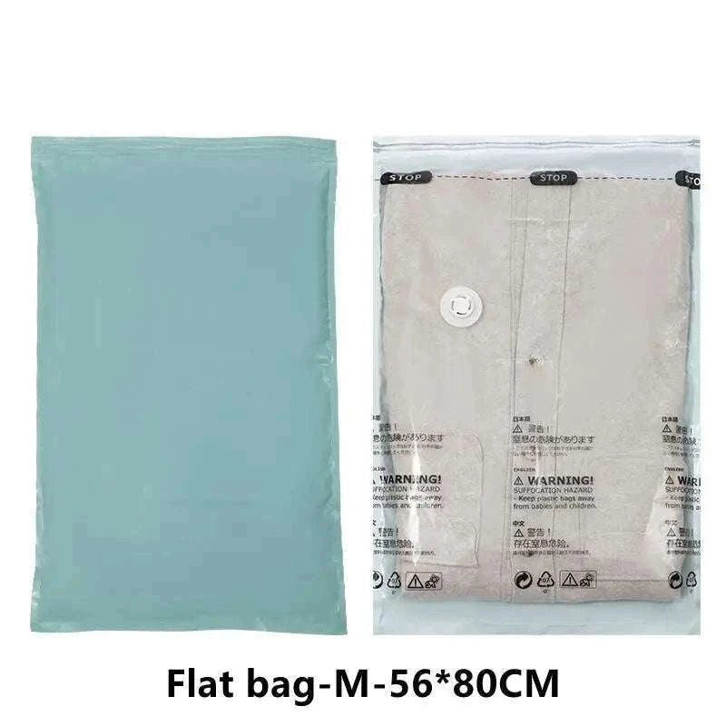 No-Pump Vacuum Storage Bags for Fast Space-Saving Storage-flat Vacuum Bag S