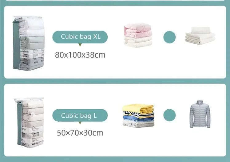 No-Pump Vacuum Storage Bags for Fast Space-Saving Storage-flat Vacuum Bag S