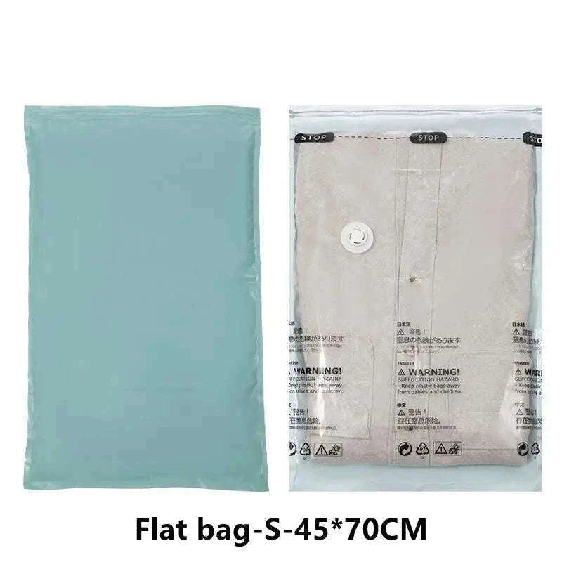 No-Pump Vacuum Storage Bags for Fast Space-Saving Storage-flat Vacuum Bag S