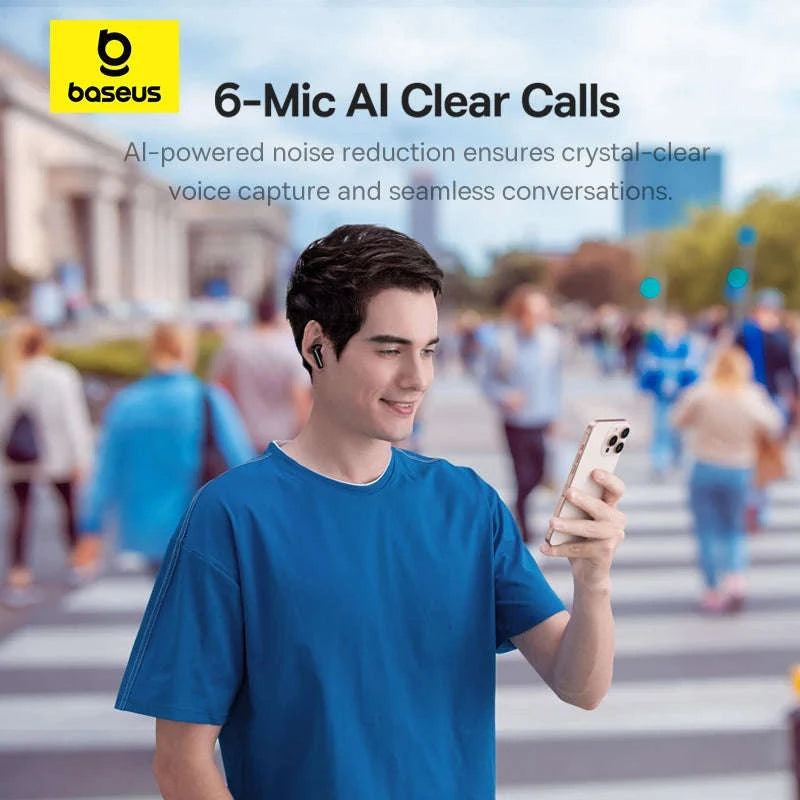 Noise Cancelling Wireless Earbuds with LDAC & 6-Mic Clear Calls-Blue / United States