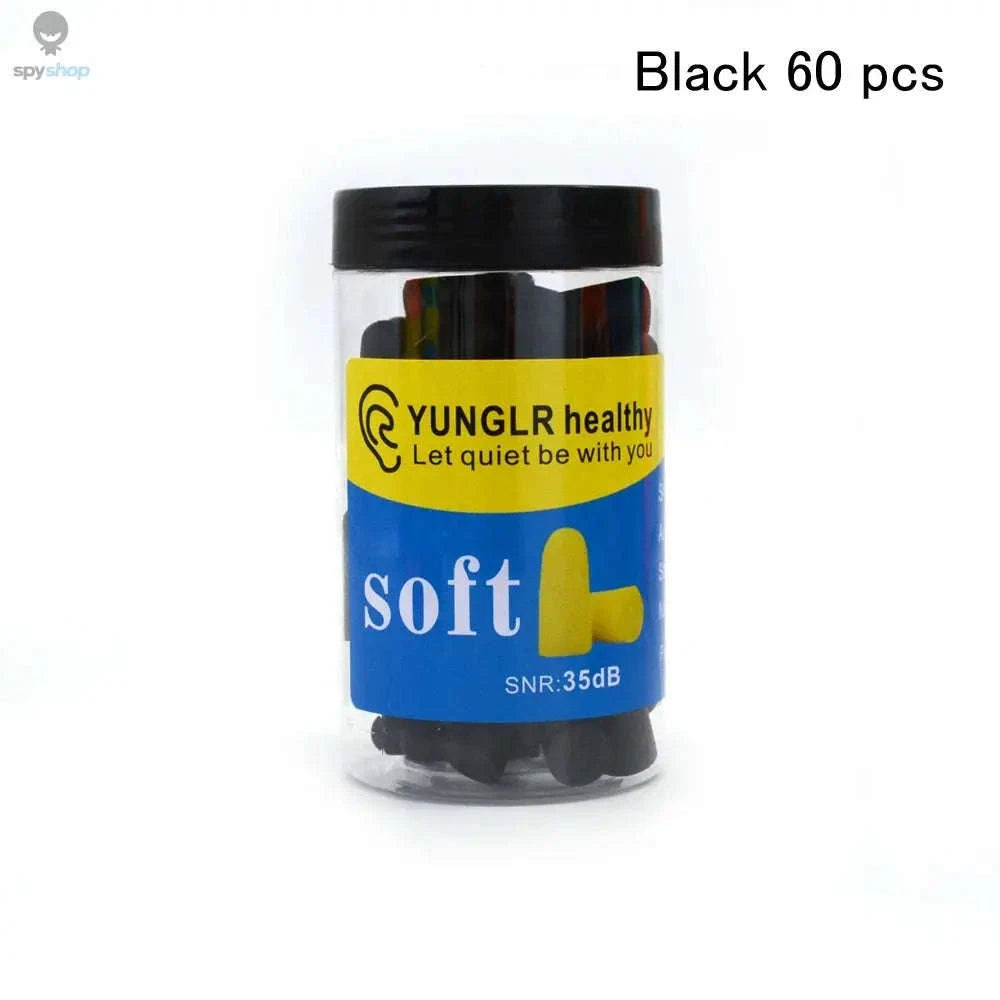Noise Reduction Ear Plugs – Comfortable Foam Protection for Sleep and Focus-Black 120 pcs