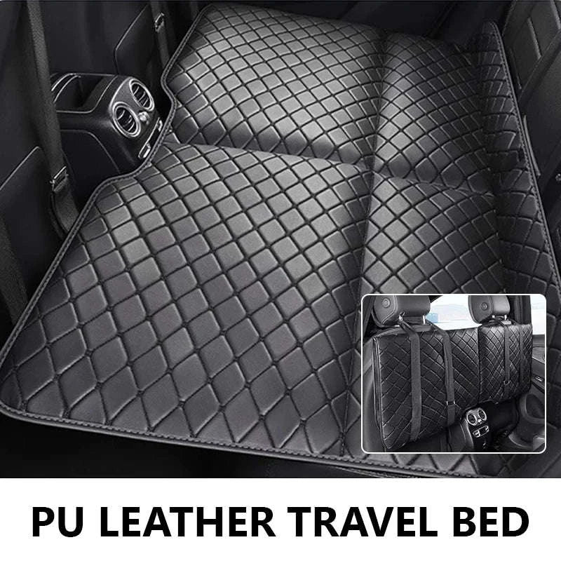 Non-Inflatable Car Back Seat Travel Bed-Black
