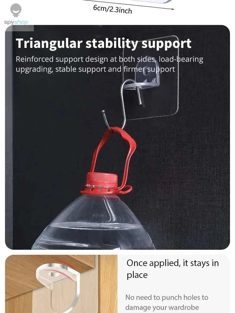 Non‑Marking Divider Holder – Transparent Shelf Organizer for Cabinets and Racks-4PCs