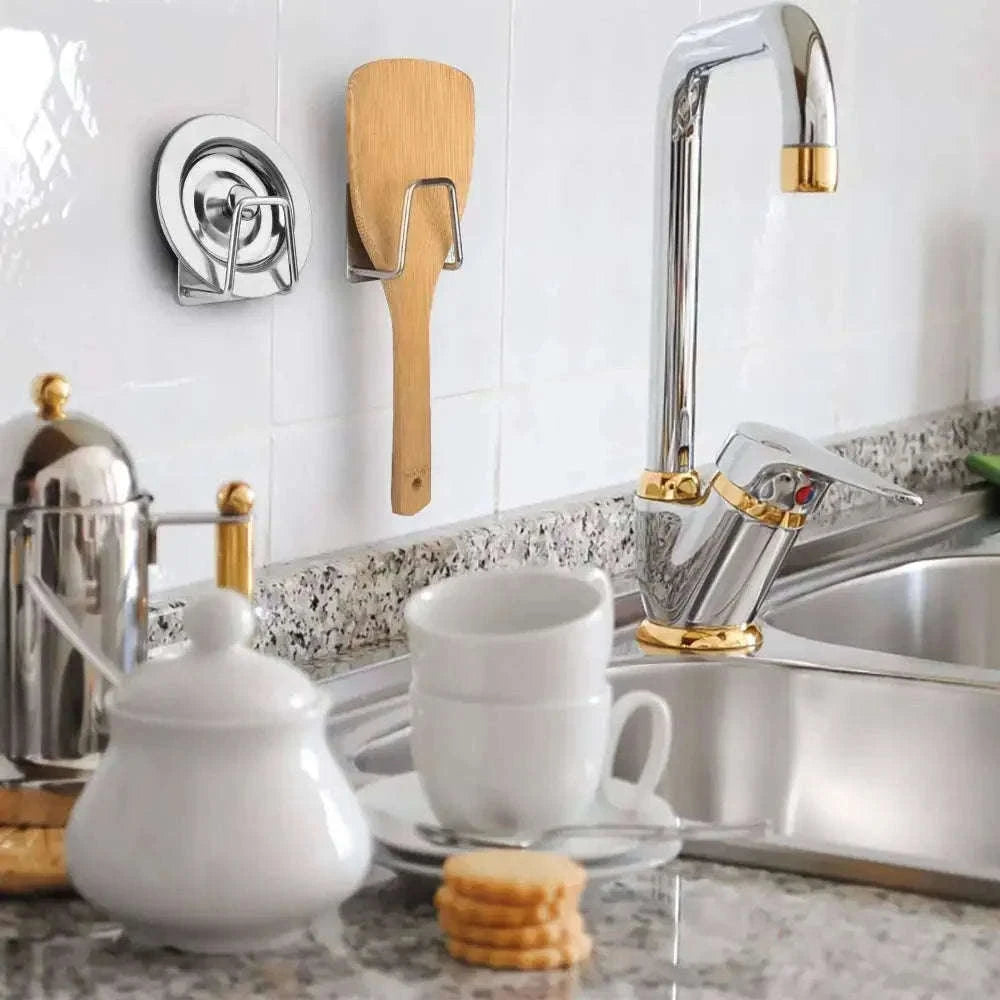 Non-Perforated Stainless Steel Kitchen Rack for Easy Organization-Silvery 2pcs