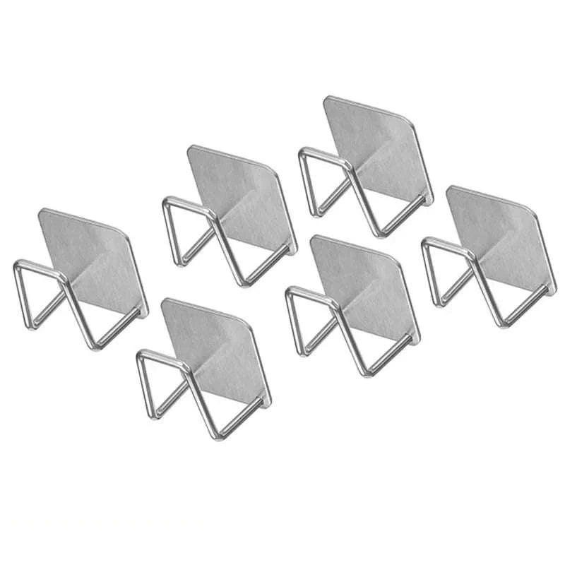 Non-Perforated Stainless Steel Kitchen Rack-Silvery 2pcs
