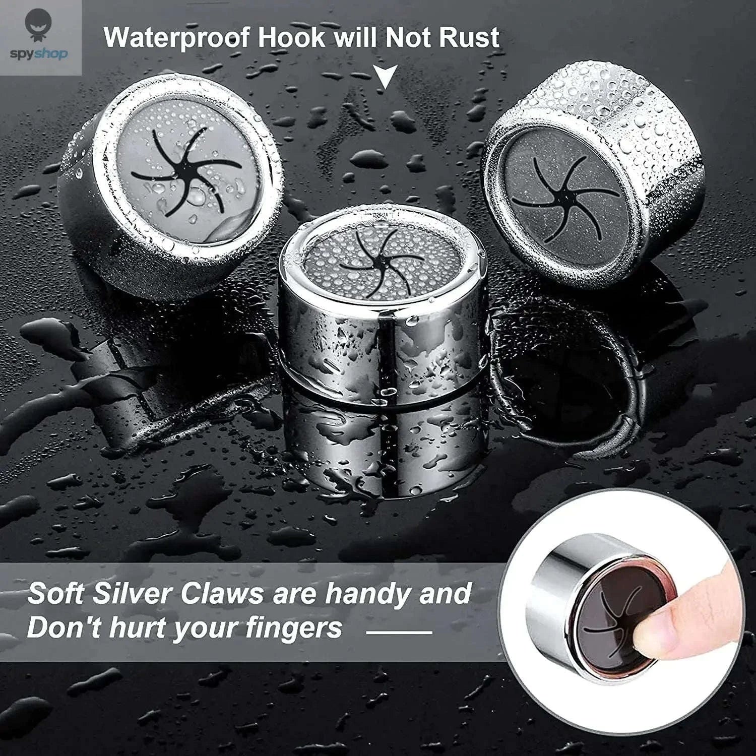 Non-Punching Dishcloth Clip 3‑Pack – Damage-Free, Space-Saving Kitchen Holders-3pcs White / 3PCs