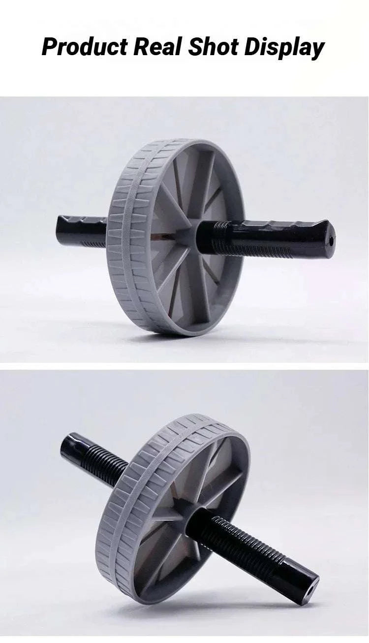 Non-Slip Abdominal Wheel Roller for Core Strength Training-Grey