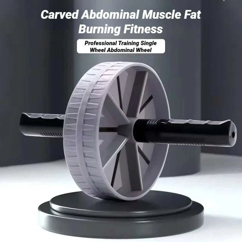 Non-Slip Abdominal Wheel Roller for Core Strength Training-Grey