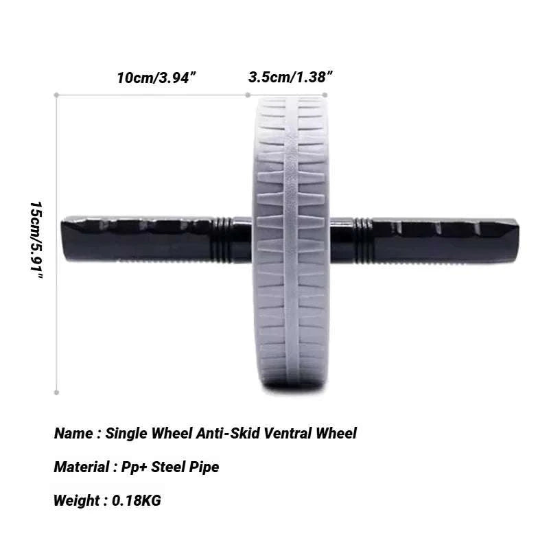 Non-Slip Abdominal Wheel Roller for Core Strength Training-Grey