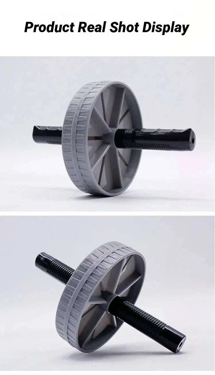 Non-Slip Abdominal Wheel Roller for Core Strength Training-Grey