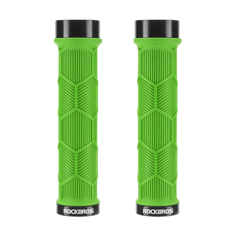 Non-Slip Bike Handlebar Grips with Locking Rings and Reflective Strips-2023-14A2