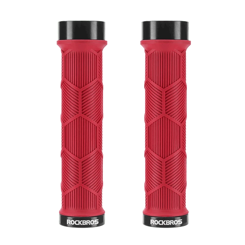 Non-Slip Bike Handlebar Grips with Locking Rings and Reflective Strips-2023-14A2