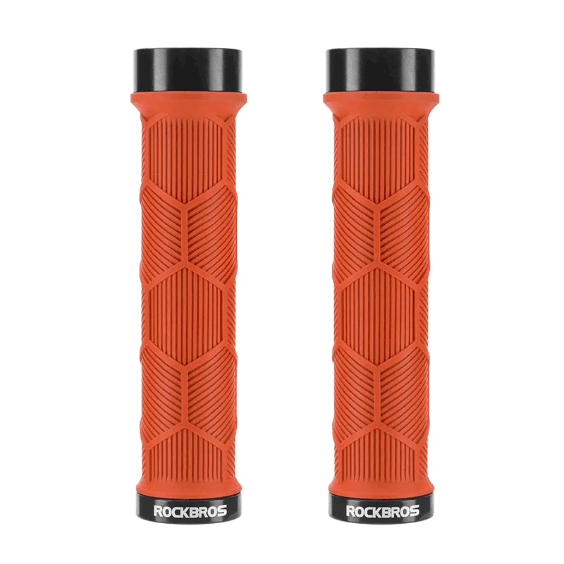 Non-Slip Bike Handlebar Grips with Locking Rings and Reflective Strips-2023-14A2