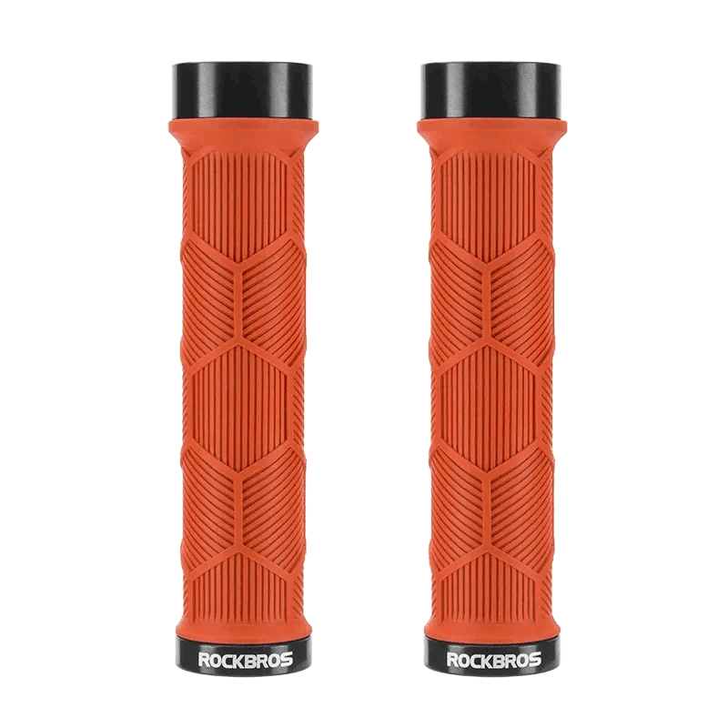 Non-Slip Bike Handlebar Grips with Locking Rings and Reflective Strips-2023-14A2