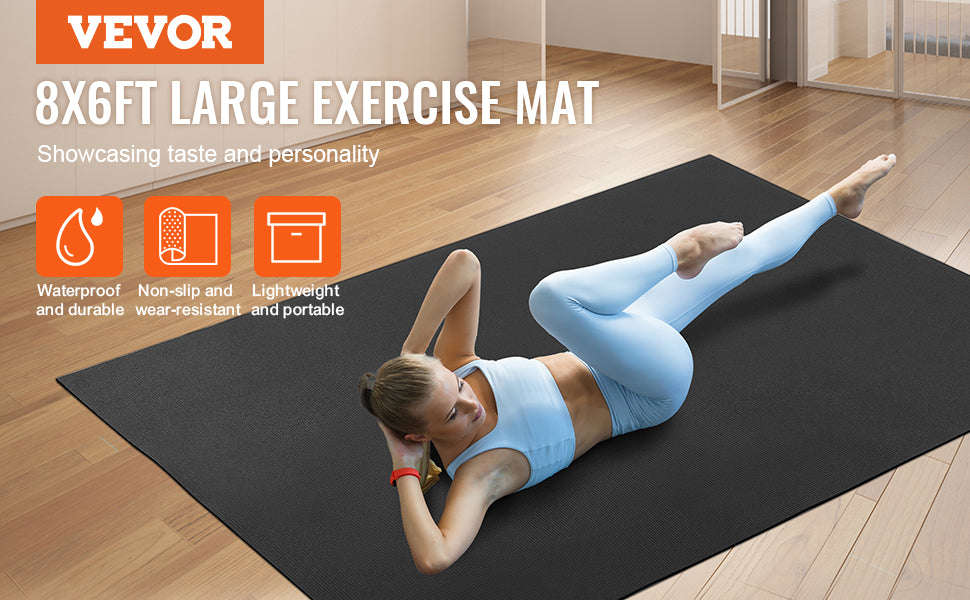 Non-Slip High Density Yoga Mat with Carry Bag & Strap-12X6FT / United States