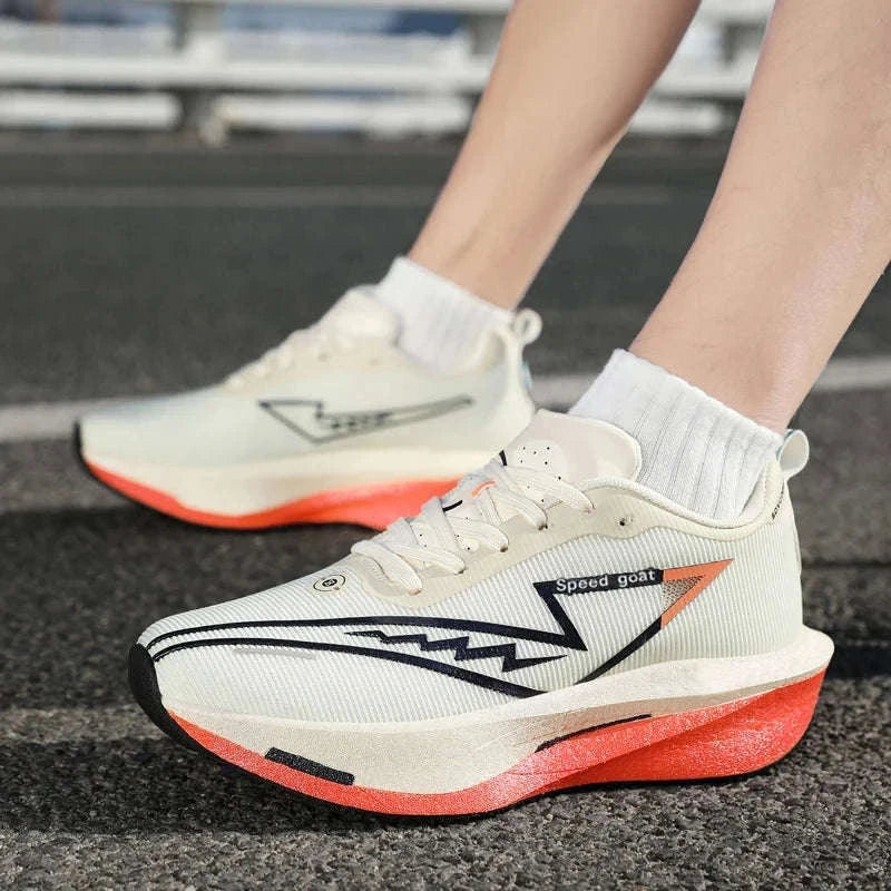 Non-Slip Shock-Absorbing Carbon Plate Sports Casual Shoes-BLUE WHITE / 39