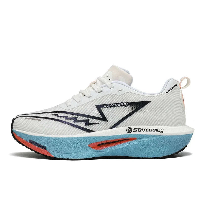 Non-Slip Shock-Absorbing Carbon Plate Sports Casual Shoes-BLUE WHITE / 39