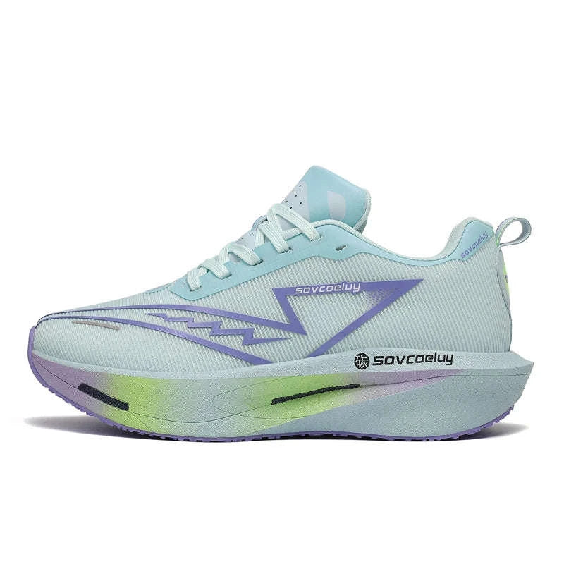 Non-Slip Shock-Absorbing Carbon Plate Sports Casual Shoes-BLUE WHITE / 39
