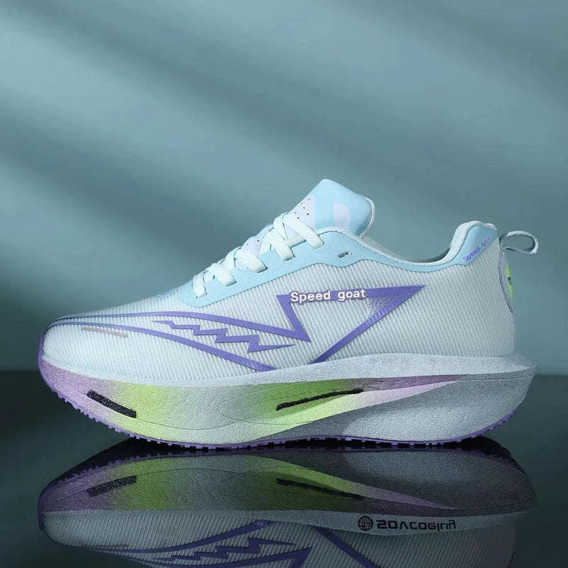 Non-Slip Shock-Absorbing Carbon Plate Sports Casual Shoes-BLUE WHITE / 39