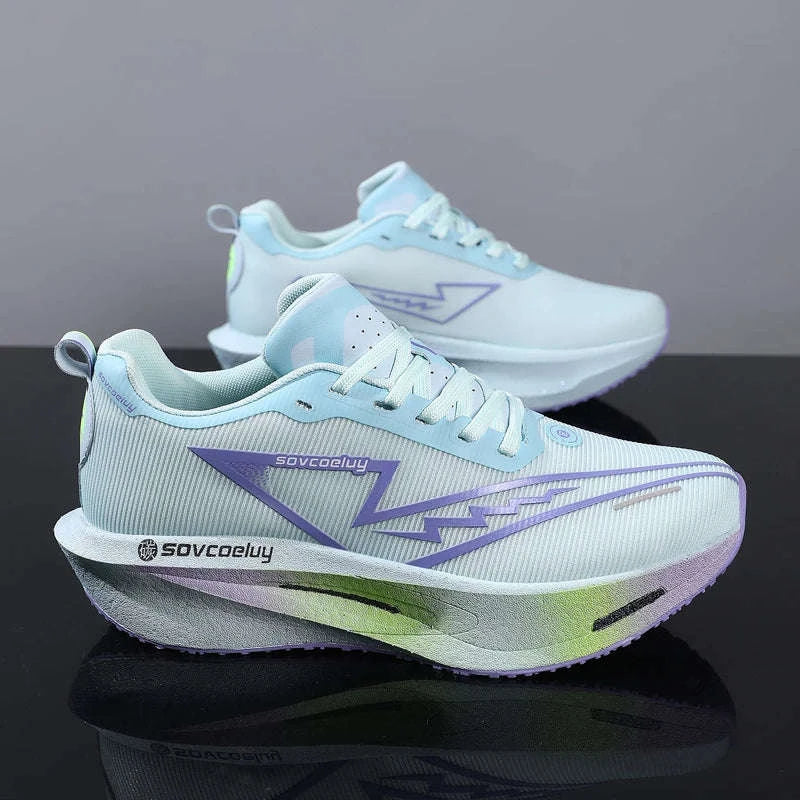 Non-Slip Shock-Absorbing Carbon Plate Sports Casual Shoes-BLUE WHITE / 39