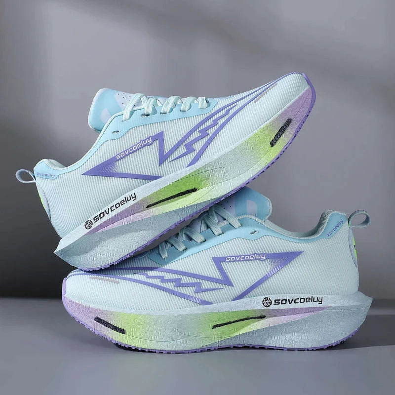 Non-Slip Shock-Absorbing Carbon Plate Sports Casual Shoes-BLUE WHITE / 39