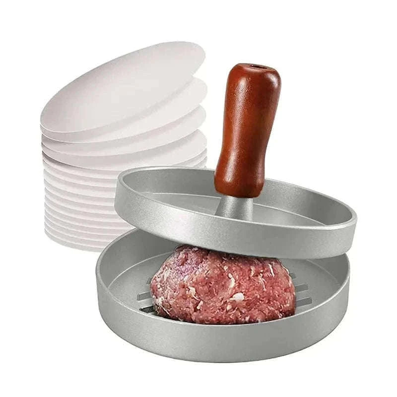 Non-Stick Aluminum Burger Press with Handle for Perfect Patties-100PCS