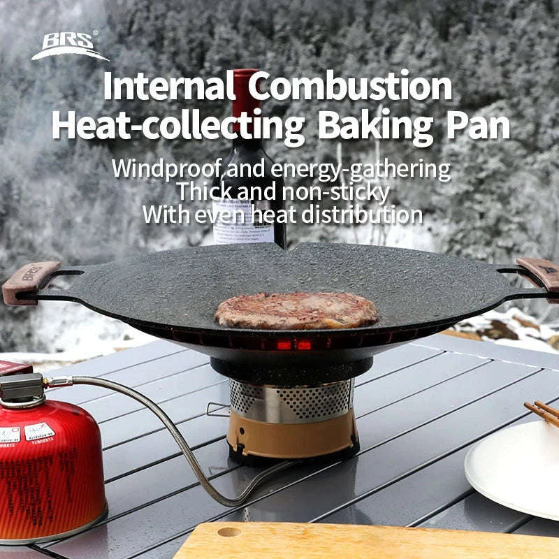 Non-Stick Korean BBQ Grill Pan for Stovetop and Outdoor Cooking-34cm