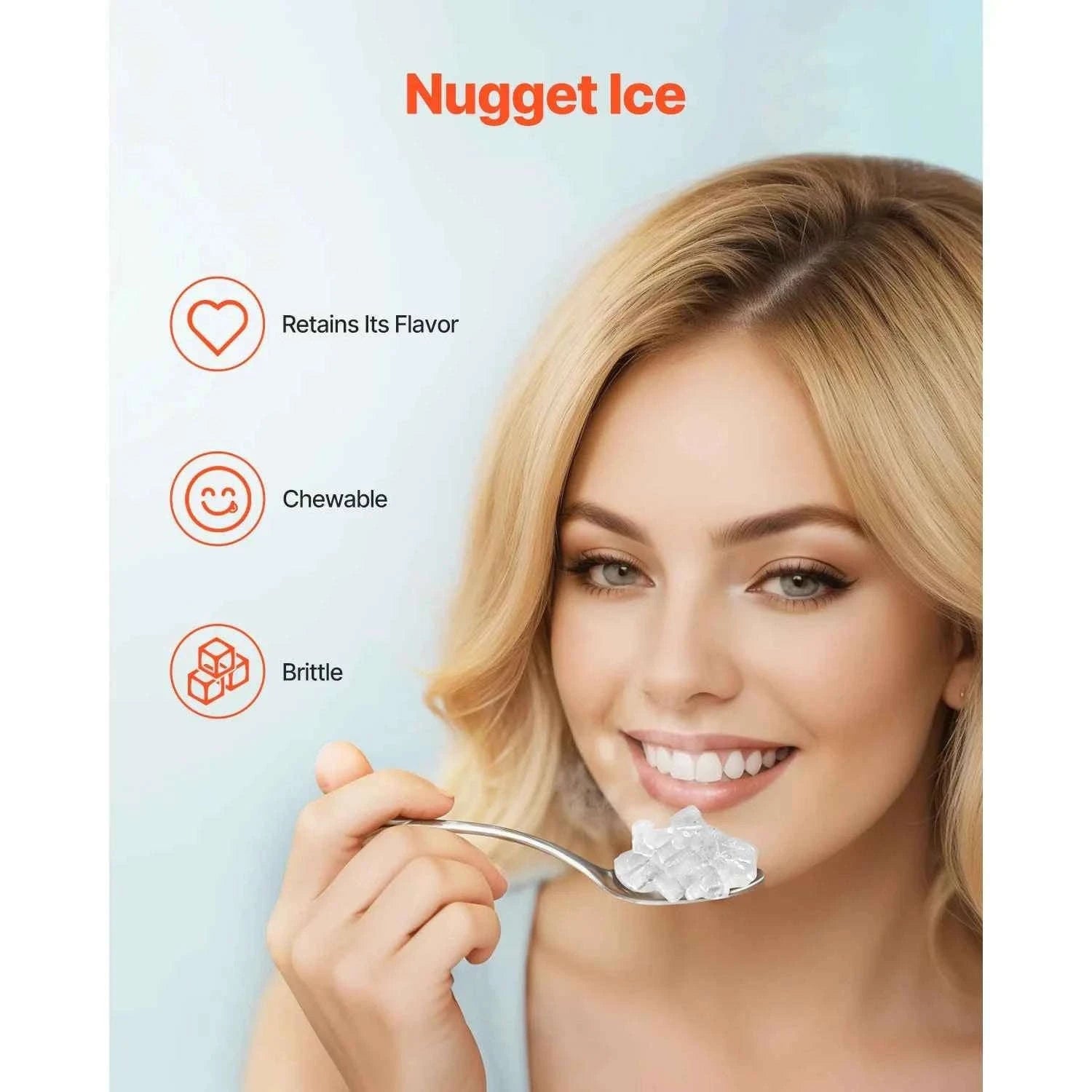 Nugget Ice Maker 37 lbs per Day with Self-Cleaning-37lbs / United States