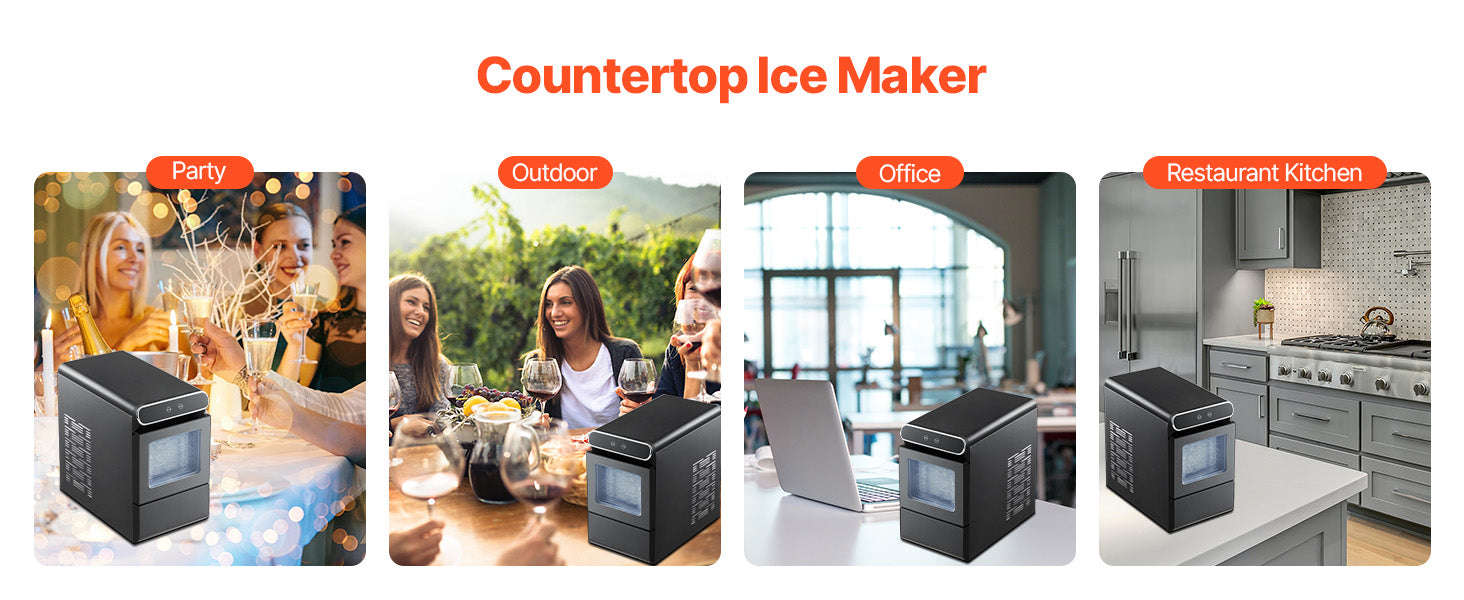 Nugget Ice Maker 37 lbs per Day with Self-Cleaning-37lbs / United States