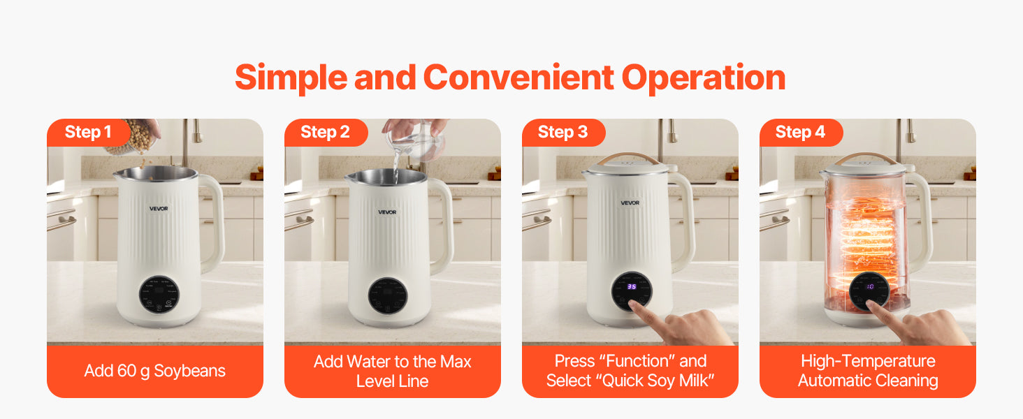 8-in-1 Nut Milk Maker with Self-Cleaning & 12-Hour Timer