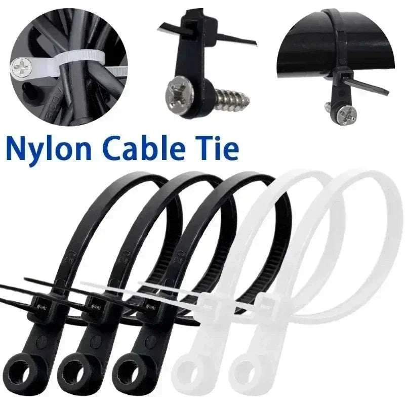 Nylon Cable Ties with Screw Mount – Heavy‑Duty Organizers-