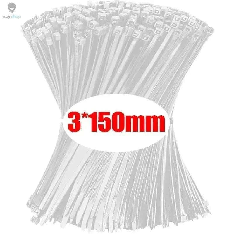 Nylon Self-Locking Cable Ties for Clean, Secure Cable Management-White(4x200mm) / 200pcs