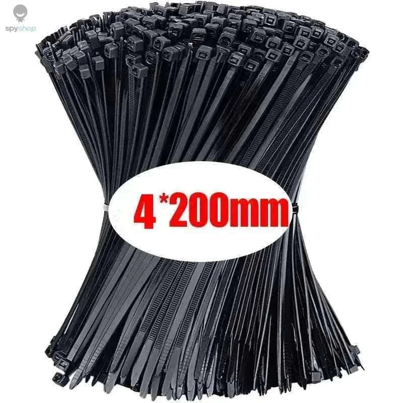 Nylon Self-Locking Cable Ties for Clean, Secure Cable Management-White(4x200mm) / 200pcs