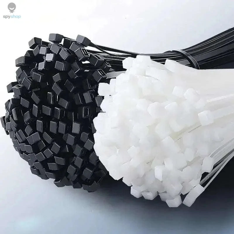 Nylon Self-Locking Cable Ties Pack – Strong, Reliable Cable Management-White(4x200mm) / 200pcs