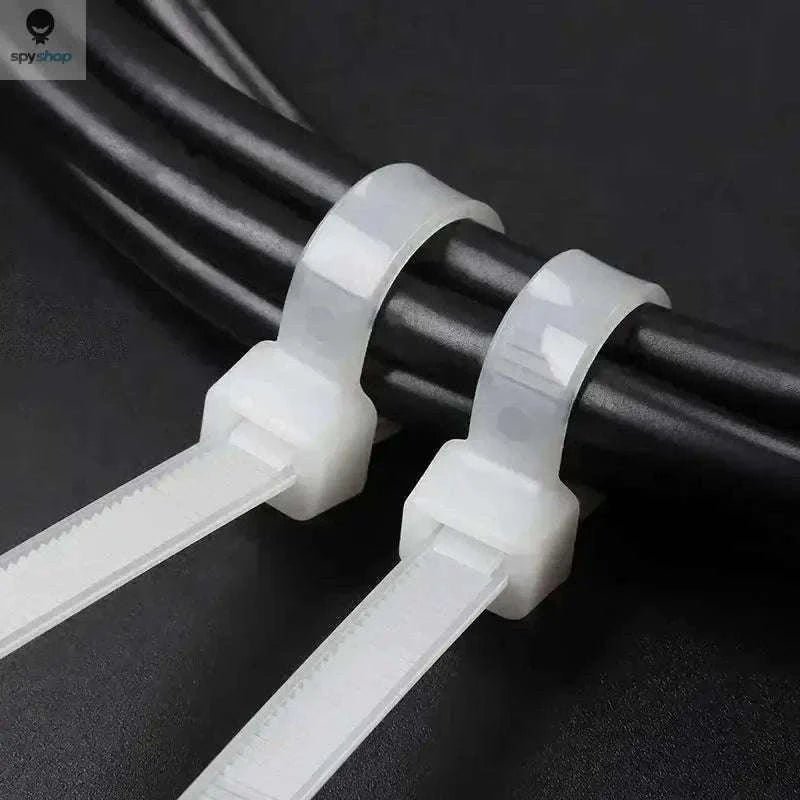 Nylon Self-Locking Cable Ties Pack – Strong, Reliable Cable Management-White(4x200mm) / 200pcs