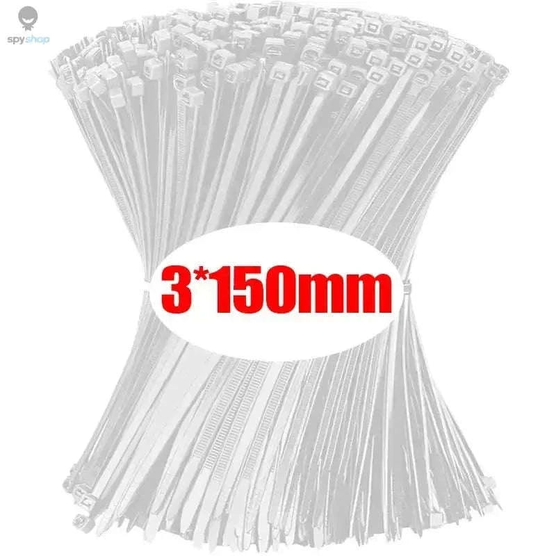 Nylon Self-Locking Cable Ties Pack – Strong, Reliable Cable Management-White(4x200mm) / 200pcs