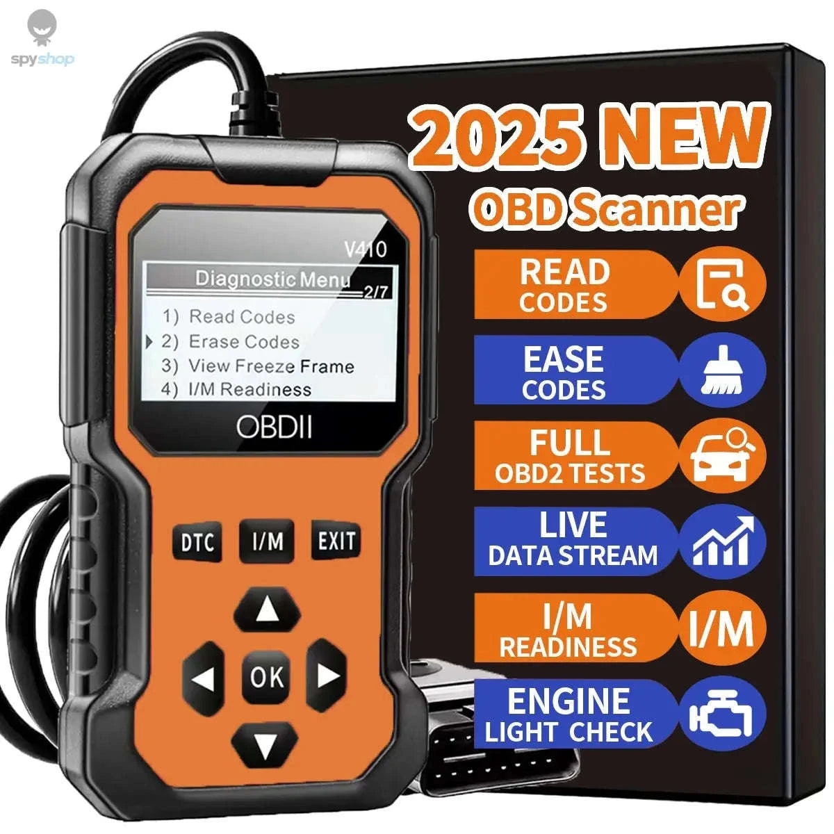 OBD2 Car Diagnostic Code Reader Scanner-Orange