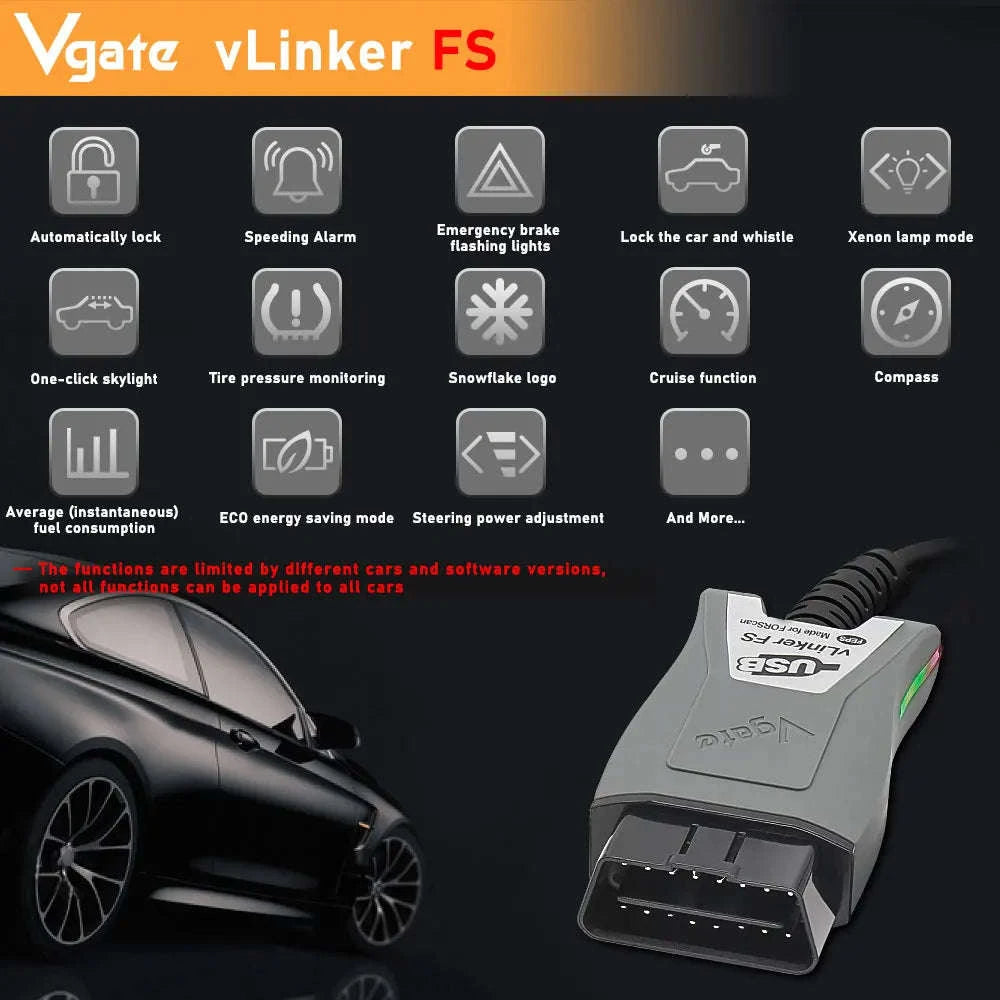 OBD2 Car Diagnostic Scanner Interface-black