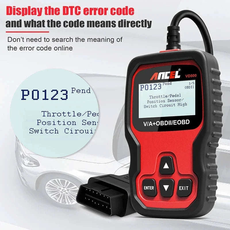 OBD2 Diagnostic Scanner Full System Scan Tool-Red