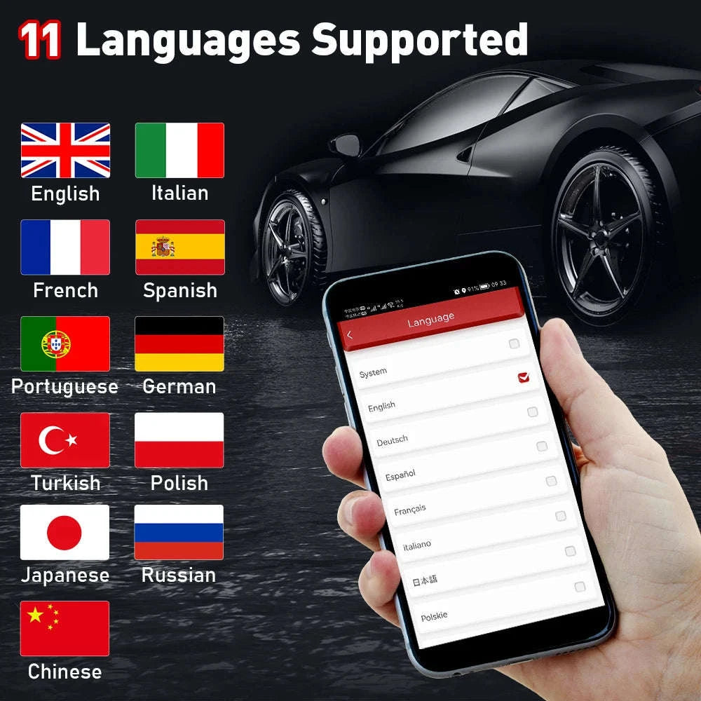 OBD2 Diagnostic Scanner with ECU Coding and Active Test-EDIAG PLUS / United States