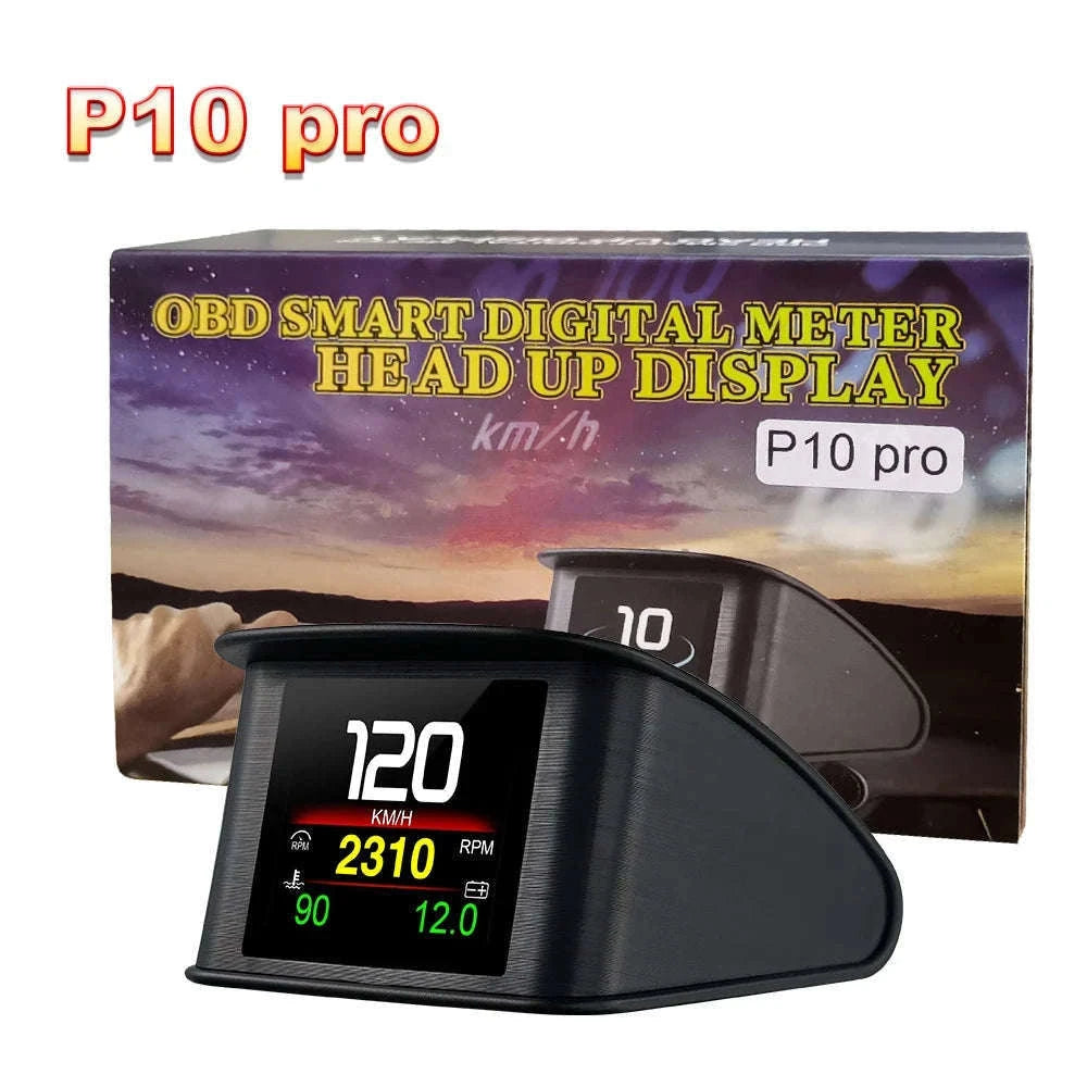 OBD2 Head Up Display Digital Speedometer with Overspeed Alarm-Default Title
