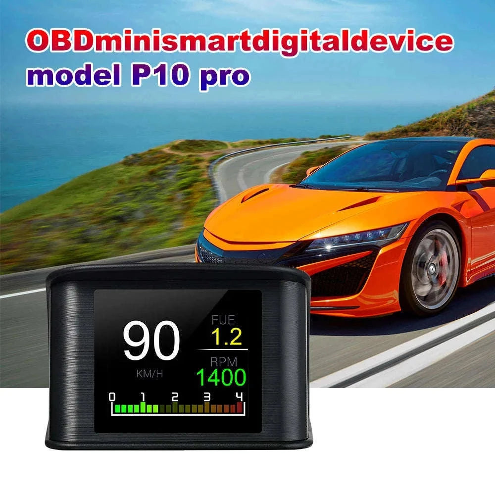 OBD2 Head Up Display Digital Speedometer with Overspeed Alarm-Default Title
