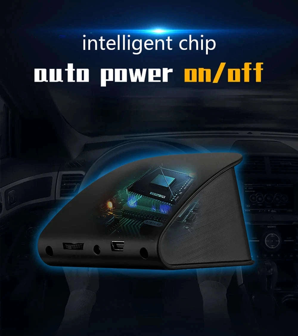 OBD2 Head Up Display Digital Speedometer with Overspeed Alarm-Default Title