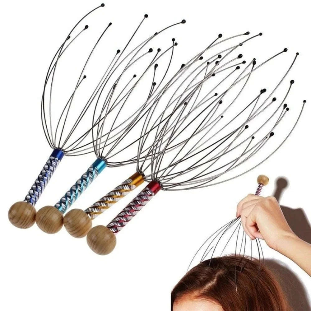 Octopus Head Massager for Relaxing Scalp Relief-1pc Random color
