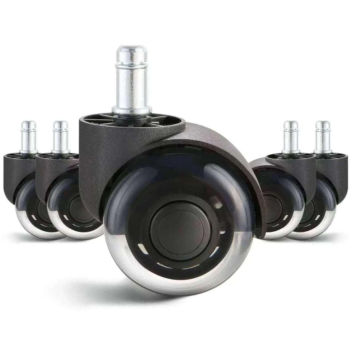 Office Chair Replacement Wheels Set of 5 Smooth Quiet Casters-3 in Single Wheels / CZECH REPUBLIC