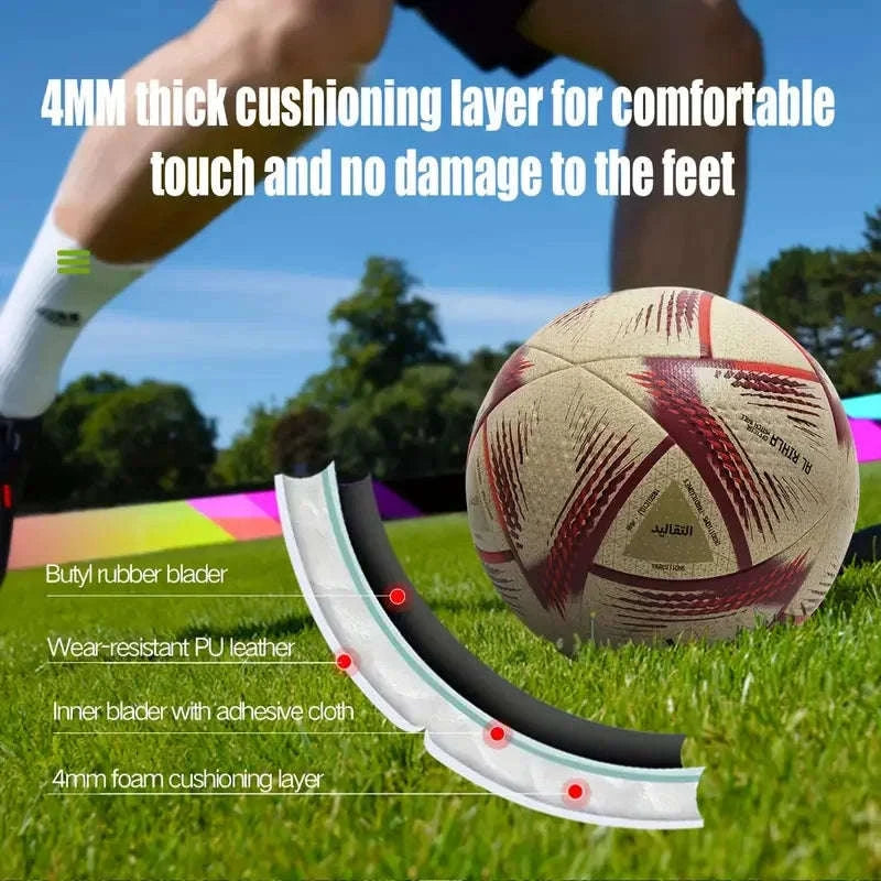 Official Size 5 Soccer Ball – Seamless PU Match Ball-Yellow