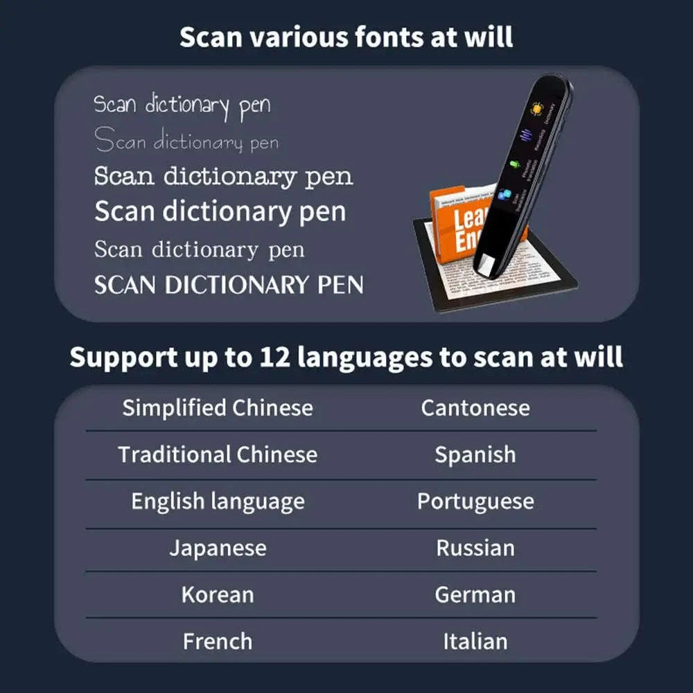 Offline Translation Pen for Teachers & Students-Red / JP
