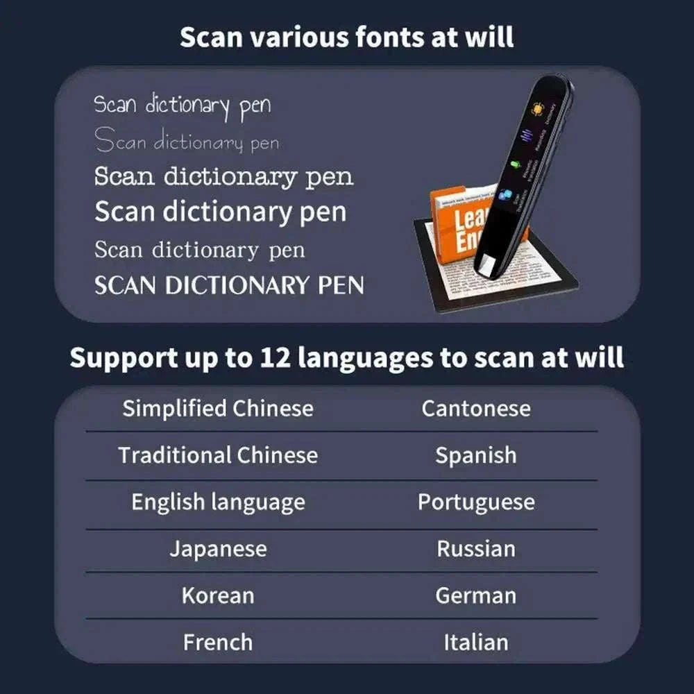 Offline Translation Pen with 123-Language Scanning Support-black / JP